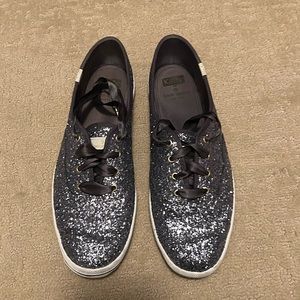 Dark Grey Keds x Kate Spade Glitter Shoes Size 10